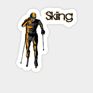 Skiing Sticker